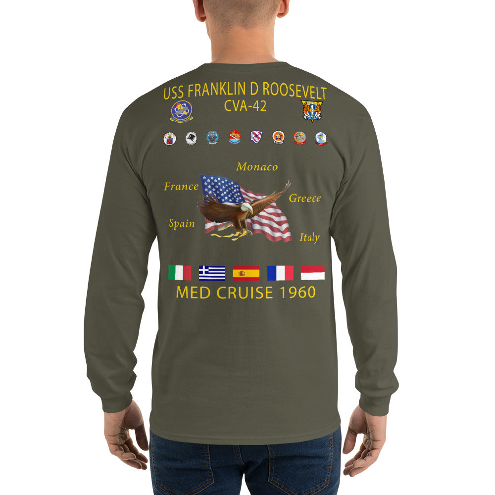 USS Franklin D. Roosevelt (CVA-42) 1960 Long Sleeve Cruise Shirt