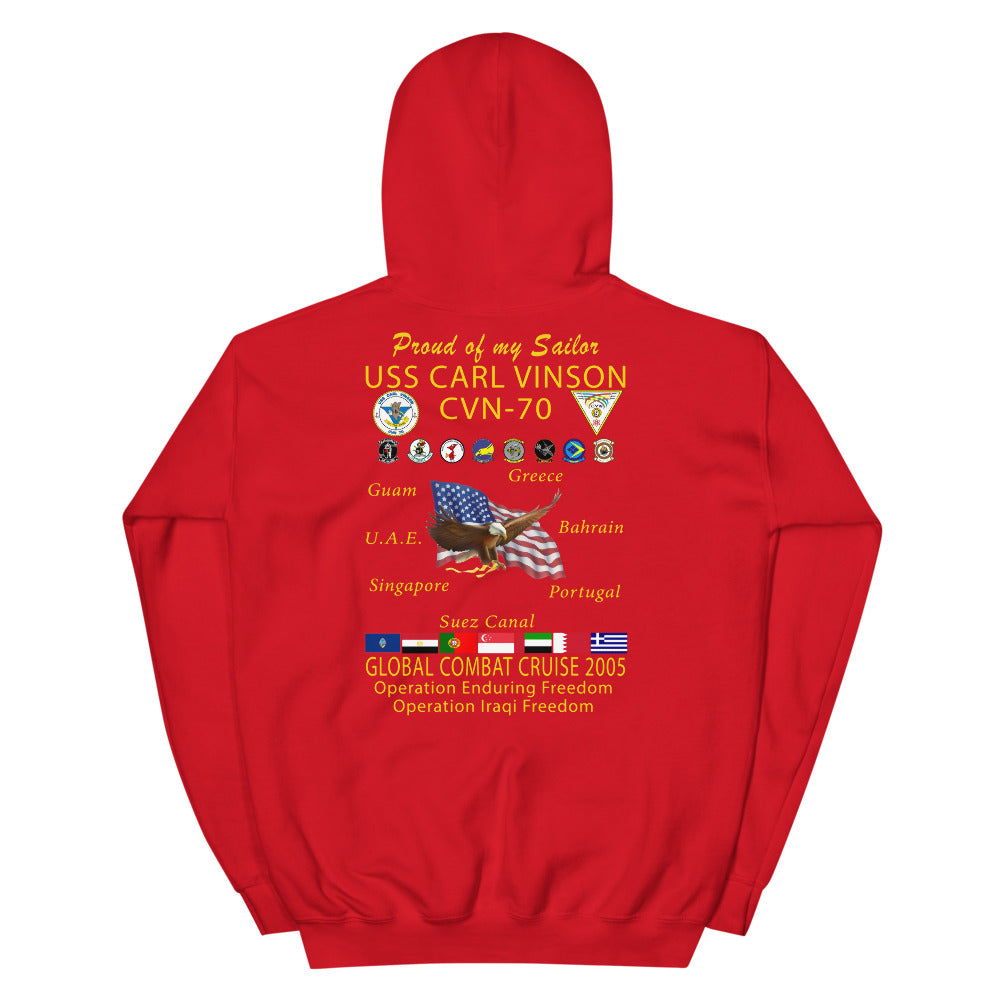 USS Carl Vinson (CVN-70) 2005 Cruise Hoodie - FAMILY