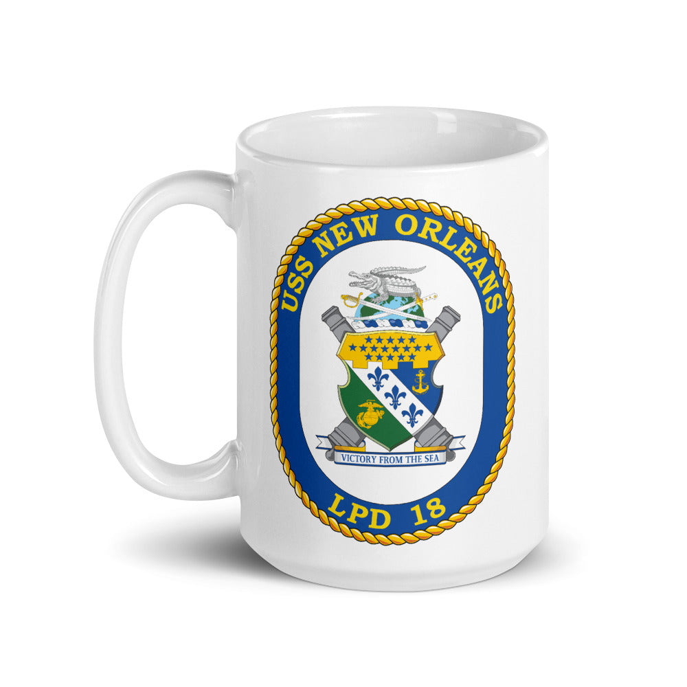 USS New Orleans (LPD-18) Ship's Crest Mug