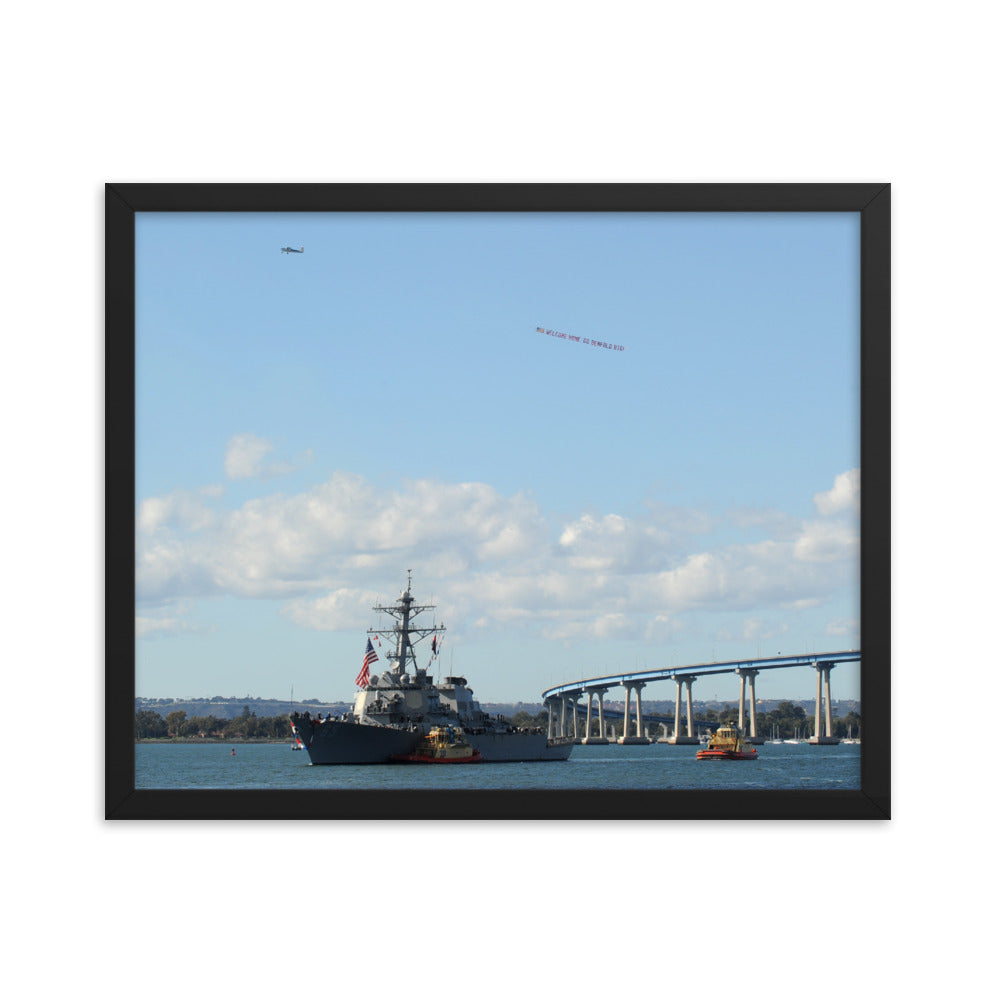 USS Benfold (DDG-65) Framed Ship Photo - Welcome Home