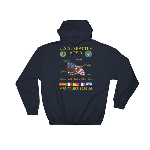 USS Seattle (AOE-3) 1985-86 Cruise Hoodie