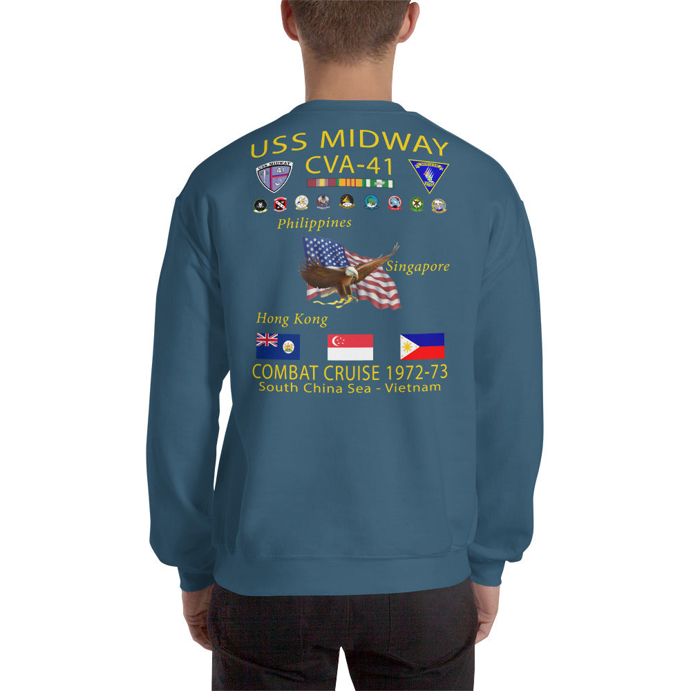USS Midway (CVA-41) 1972-73 Cruise Sweatshirt