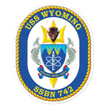 USS Wyoming (SSBN-742) Ship's Crest Vinyl Sticker