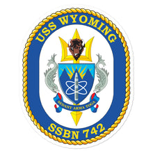 Load image into Gallery viewer, USS Wyoming (SSBN-742) Ship&#39;s Crest Vinyl Sticker