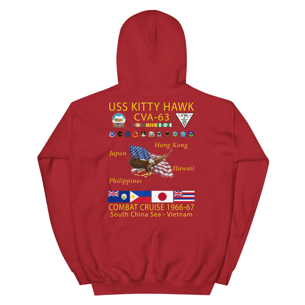 USS Kitty Hawk (CVA-63) 1966-67 Cruise Hoodie