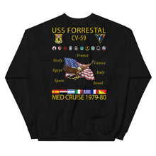 Load image into Gallery viewer, USS Forrestal (CV-59) 1979-80 Cruise Sweatshirt