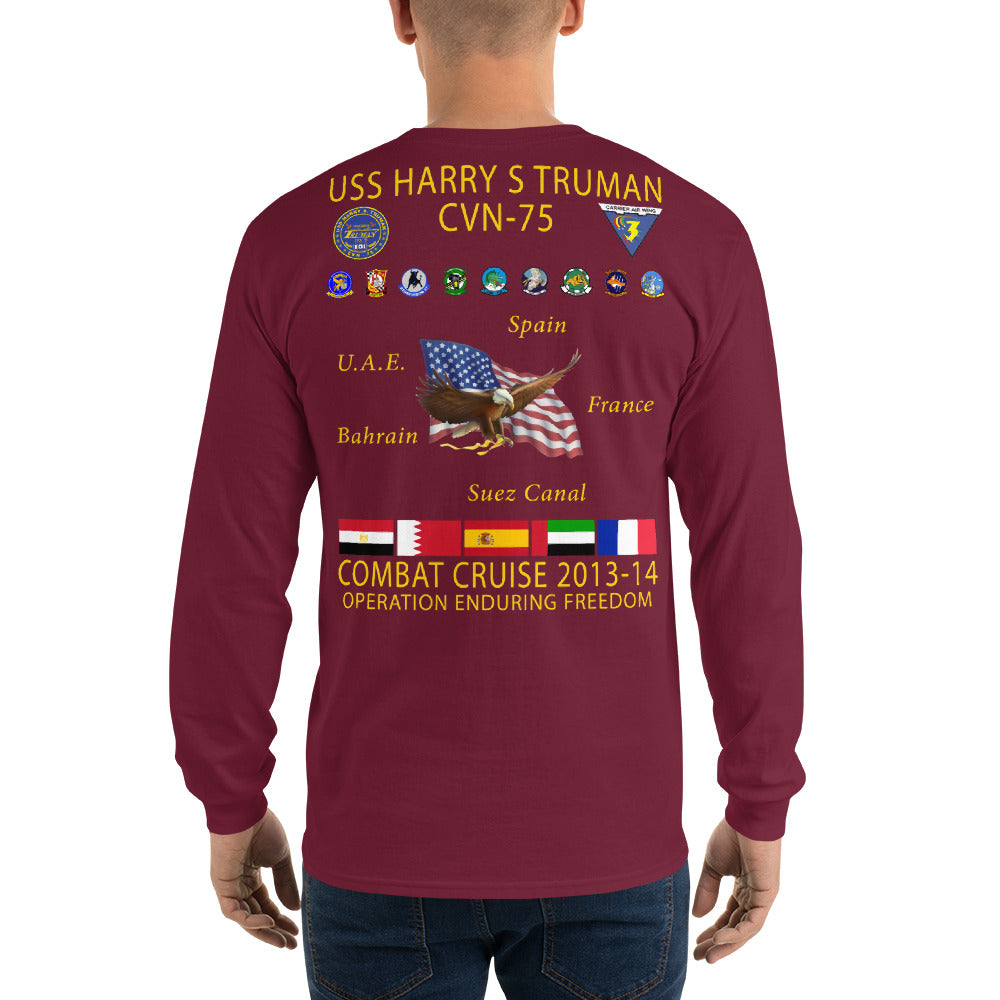 USS Harry S. Truman (CVN-75) 2013-14 Long Sleeve Cruise Shirt