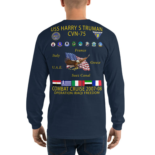 USS Harry S. Truman (CVN-75) 2007-08 Long Sleeve Cruise Shirt