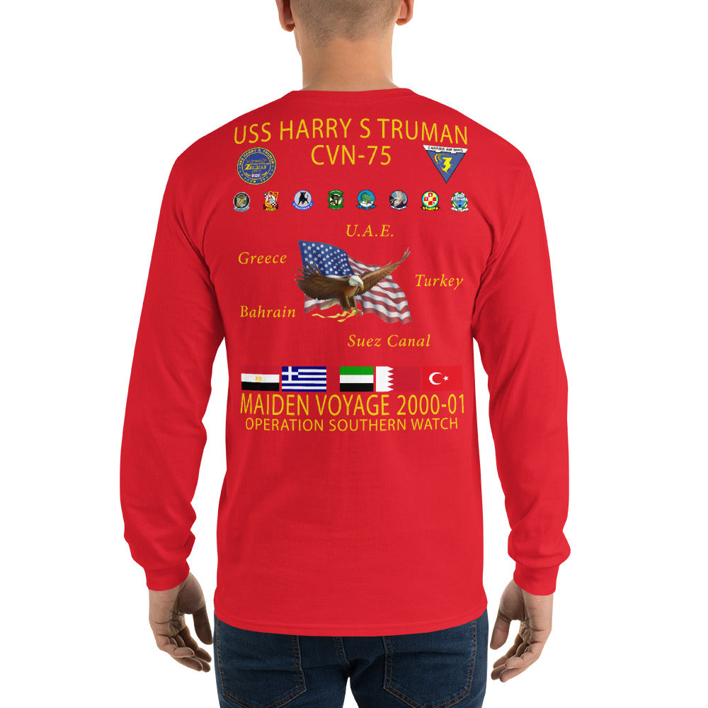 USS Harry S. Truman (CVN-75) 2000-01 Long Sleeve Cruise Shirt