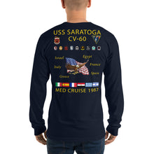 Load image into Gallery viewer, USS Saratoga (CV-60) 1987 Long Sleeve Cruise Shirt