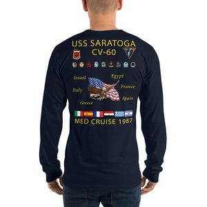 USS Saratoga (CV-60) 1987 Long Sleeve Cruise Shirt