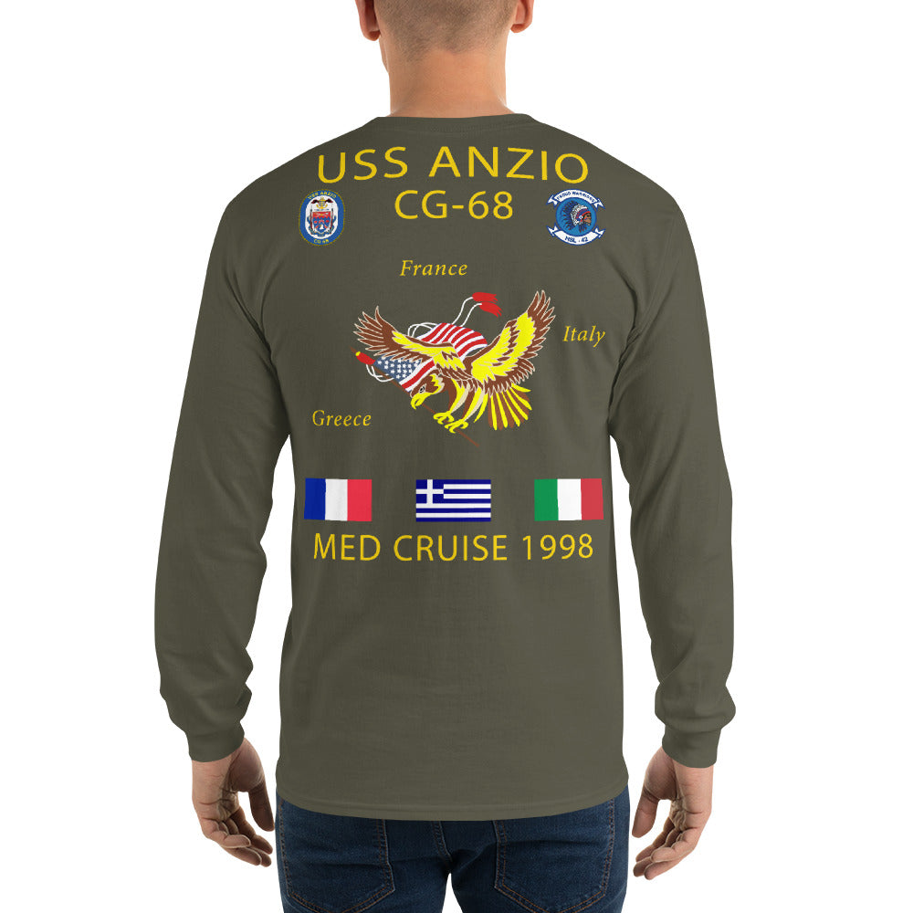 USS Anzio (CG-68) 1998 Long Sleeve Cruise Shirt
