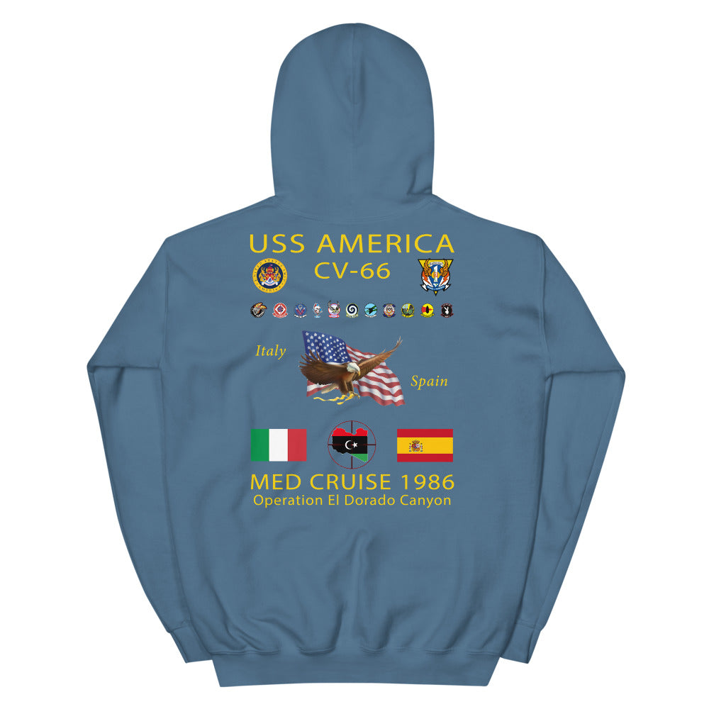 USS America (CV-66) 1986 Cruise Hoodie