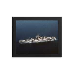 USS Independence (CV-62) Framed "Farewell Subic" Photo