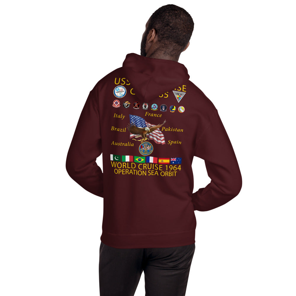 USS Enterprise (CVAN-65) 1964 Operation Sea Orbit Cruise Hoodie