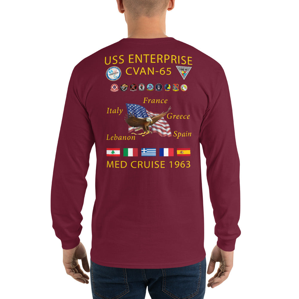 USS Enterprise (CVAN/CVN-65) 1963 Long Sleeve Cruise Shirt