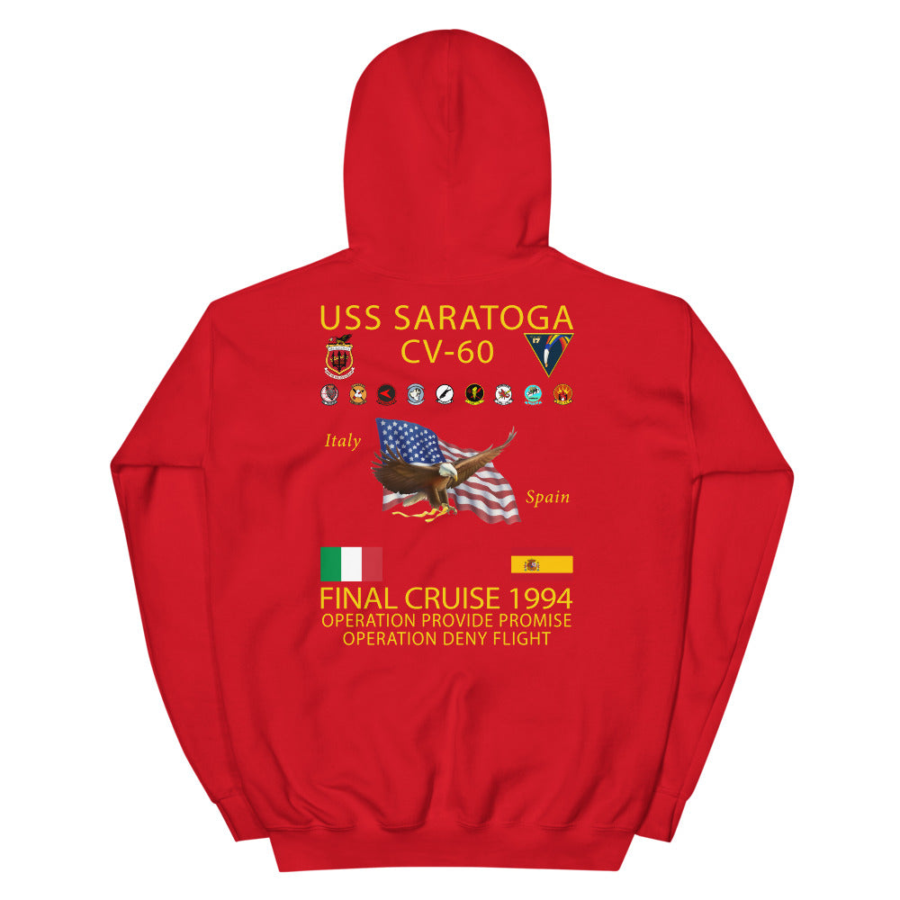 USS Saratoga (CV-60) 1994 Cruise Hoodie