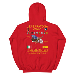 USS Saratoga (CV-60) 1994 Cruise Hoodie