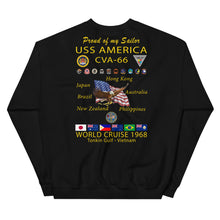 Load image into Gallery viewer, USS America (CVA-66) 1968 Cruise Sweatshirt - FAMILY