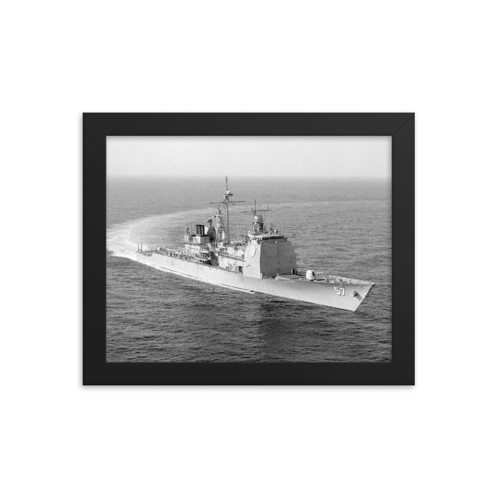 USS Lake Champlain (CG-57) Framed Ship Photo