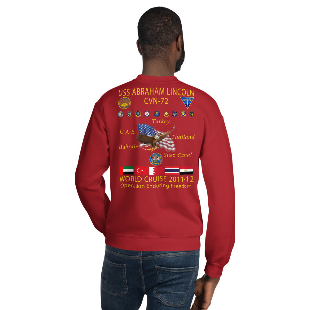 USS Abraham Lincoln (CVN-72) 2011-12 Cruise Sweatshirt