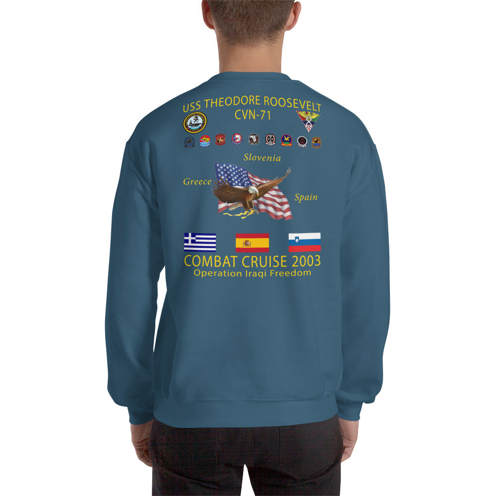 USS Theodore Roosevelt (CVN-71) 2003 Cruise Sweatshirt