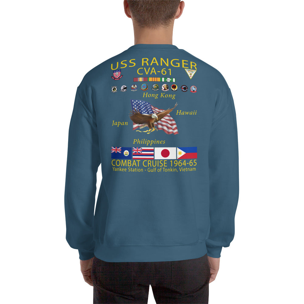 USS Ranger (CVA-61) 1964-65 Cruise Sweatshirt