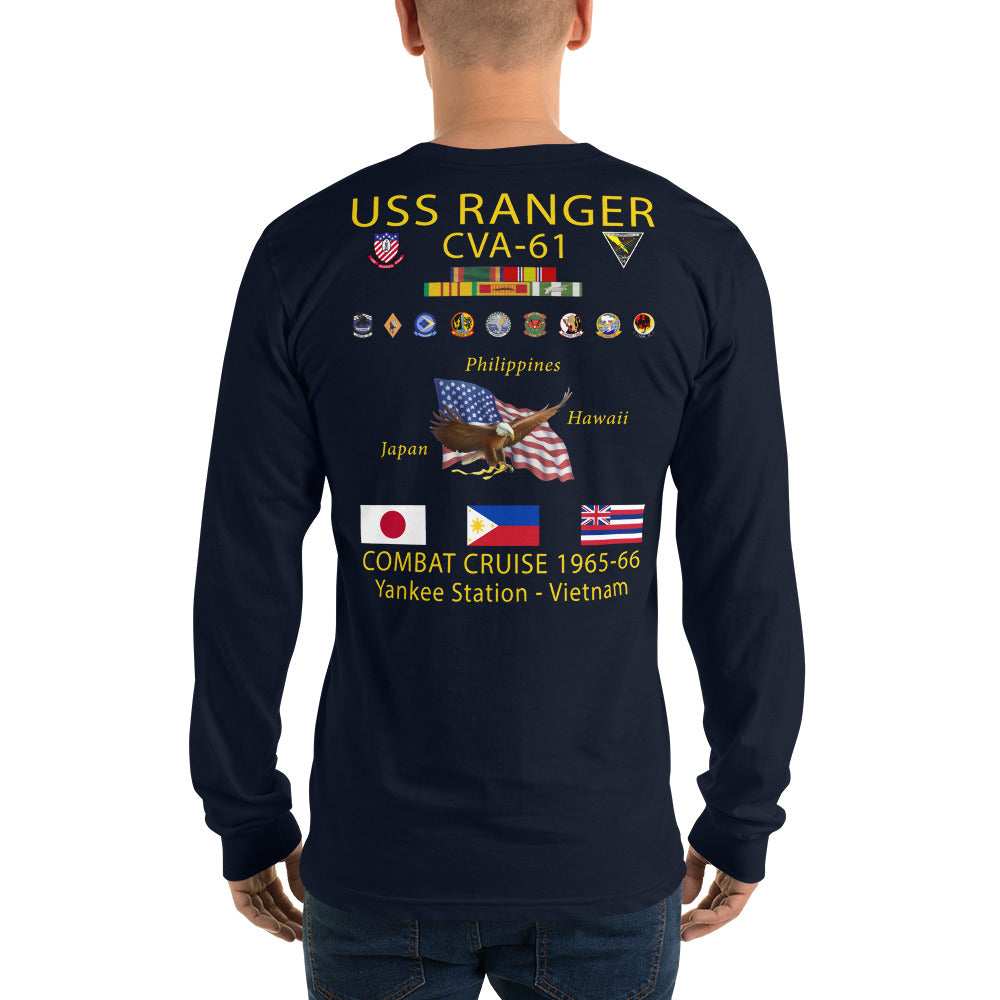 USS Ranger (CVA-61) 1965-66 Long Sleeve Cruise Shirt