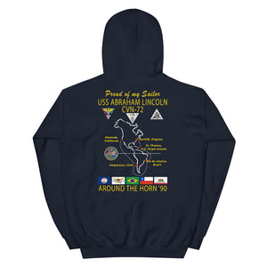 USS Abraham Lincoln (CVN-72) 1990 Cruise Hoodie - FAMILY