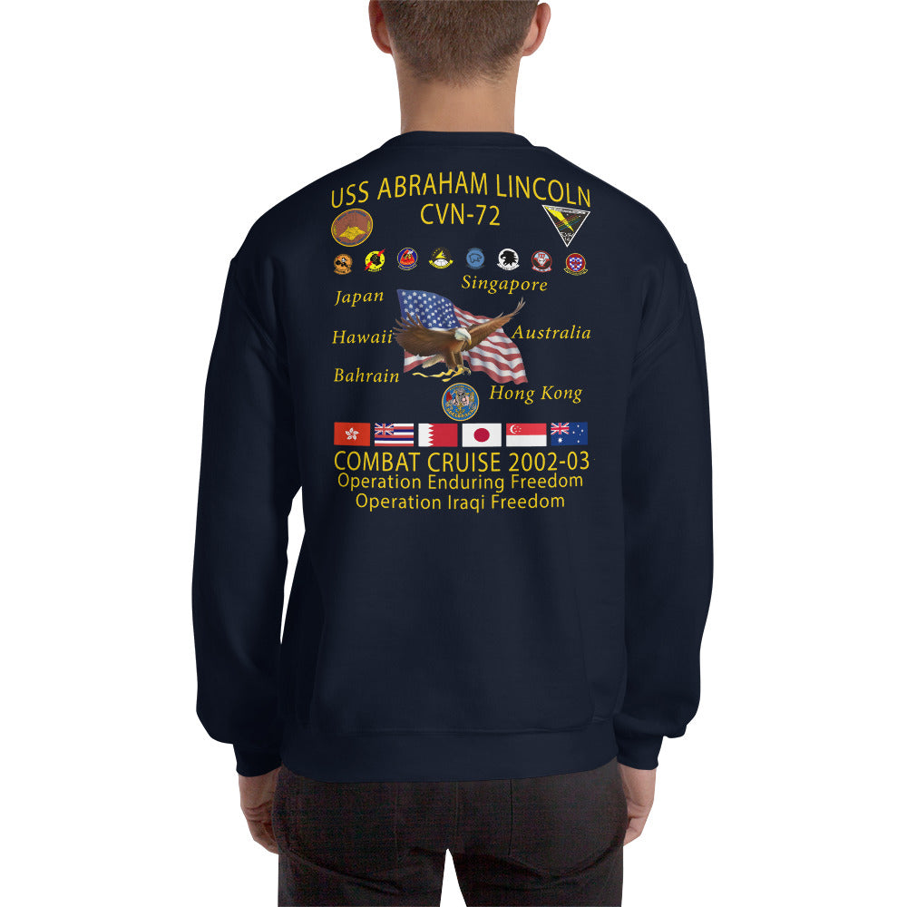 USS Abraham Lincoln (CVN-72) 2002-03 Cruise Sweatshirt