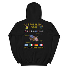 Load image into Gallery viewer, USS Forrestal (CVA-59) 1974 Cruise Hoodie
