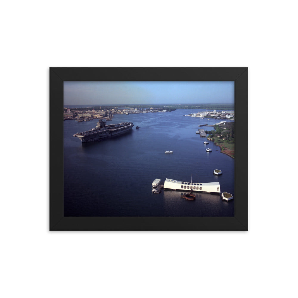 USS Ranger (CV-61) Framed Ship Photo - Pearl Harbor