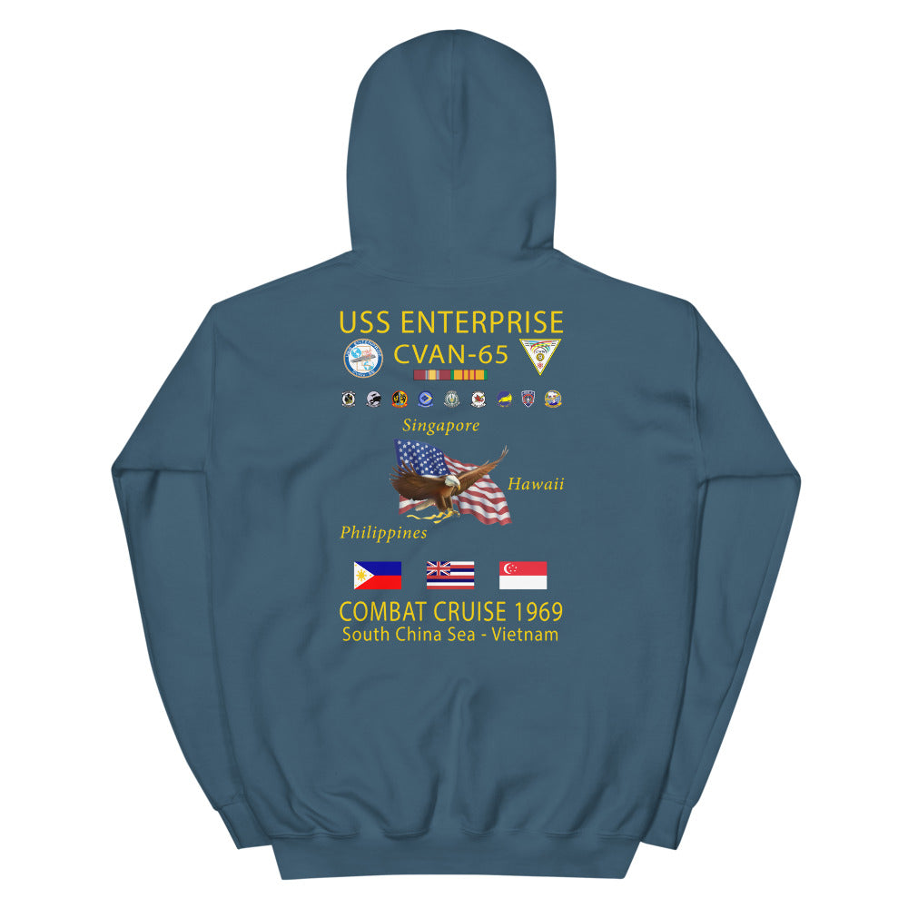USS Enterprise (CVAN-65) 1969 Cruise Hoodie