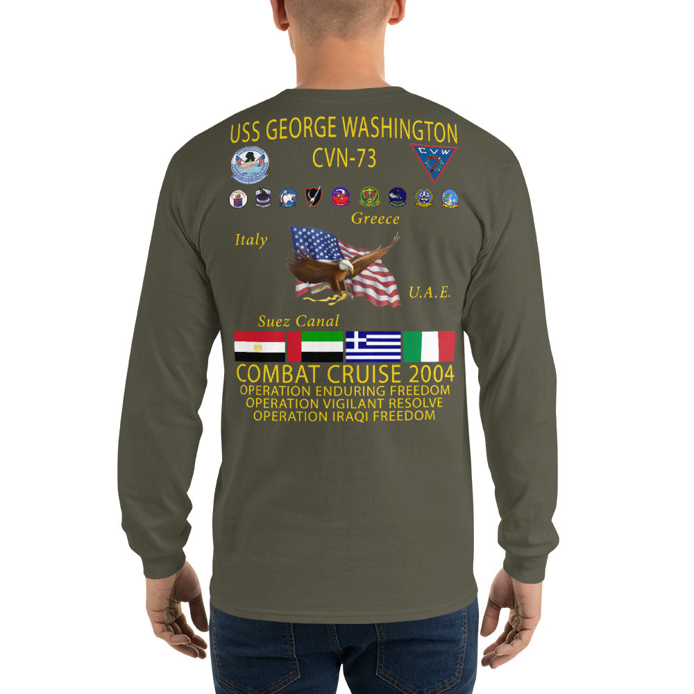 USS George Washington (CVN-73) 2004 Long Sleeve Cruise Shirt