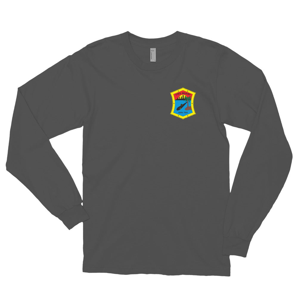 USS Miami (SSN-755) Ship's Crest Long Sleeve Shirt