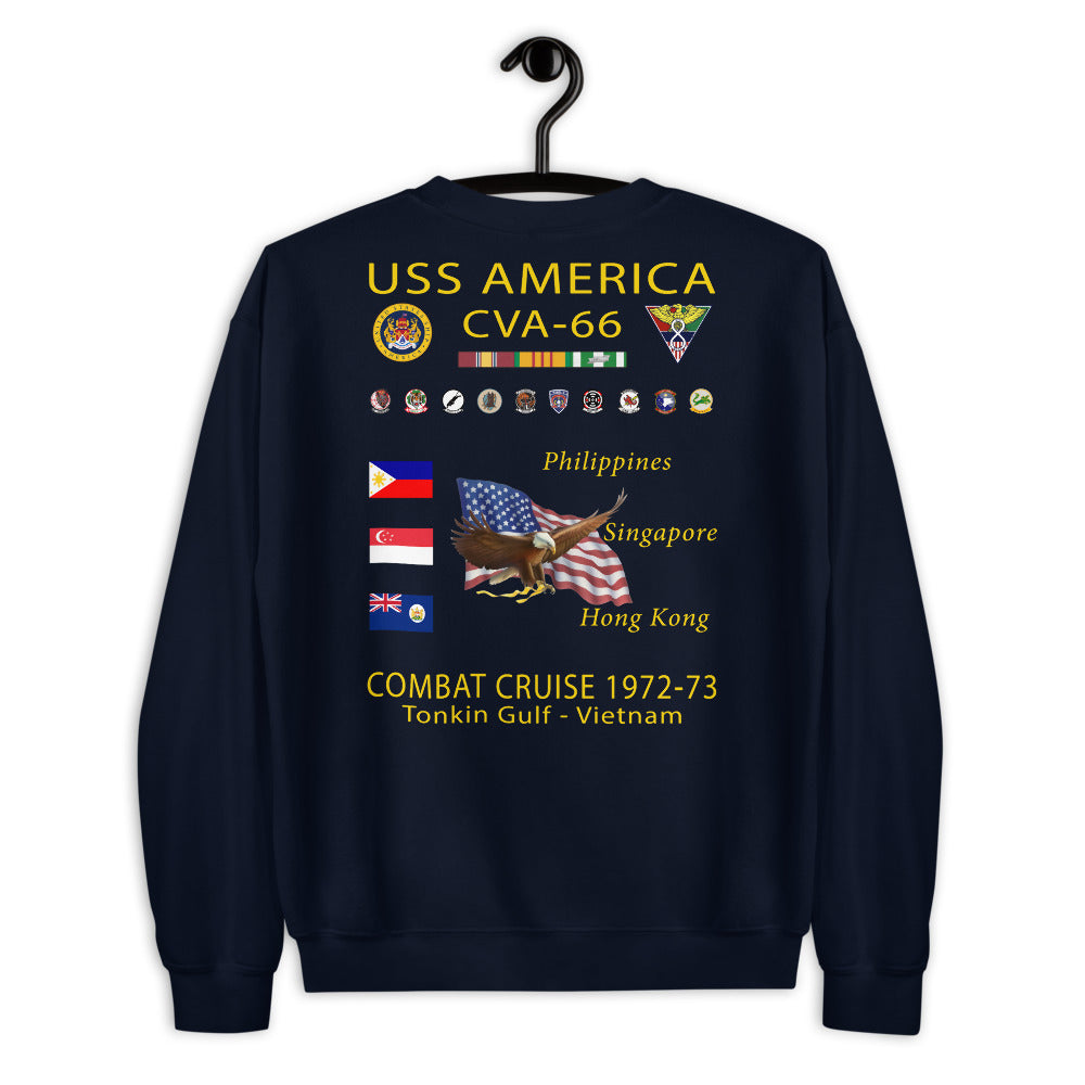USS America (CVA-66) 1972-73 Cruise Sweatshirt