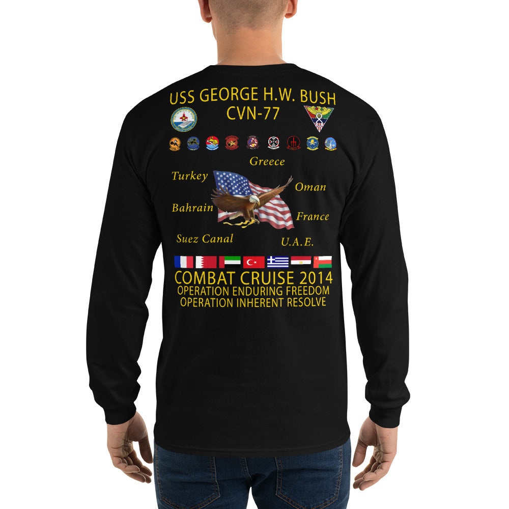 USS George H.W. Bush (CVN-77) 2014 Long Sleeve Cruise Shirt
