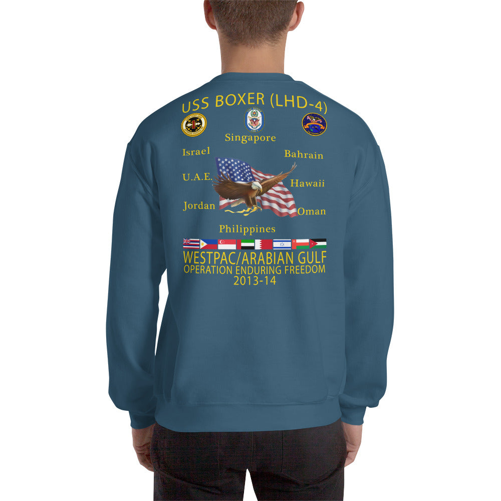 USS Boxer (LHD-4) 2013-14 Cruise Sweatshirt