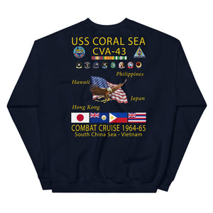 USS Coral Sea (CVA-43) 1964-65 Cruise Sweatshirt