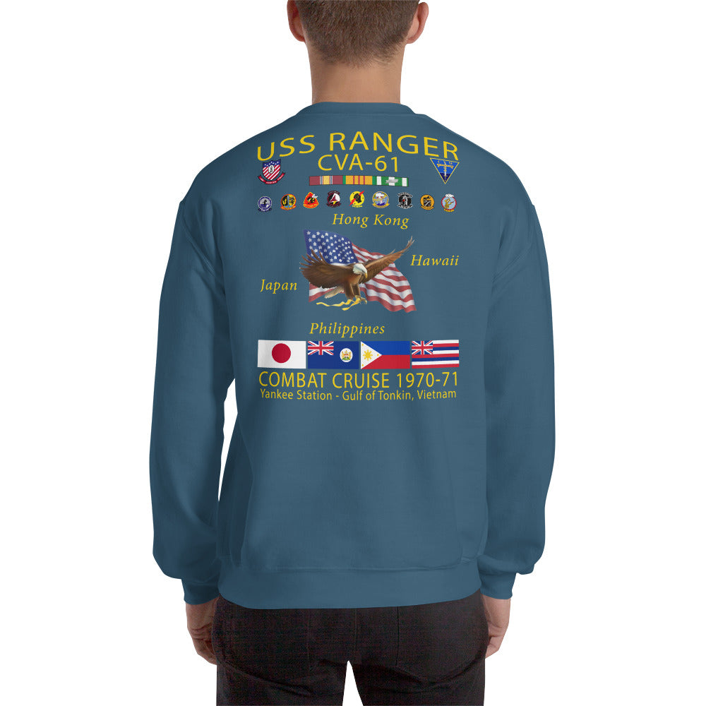 USS Ranger (CVA-61) 1970-71 Cruise Sweatshirt
