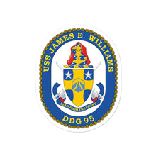 Load image into Gallery viewer, USS James E. Williams (DDG-95) Ship&#39;s Crest Vinyl Sticker