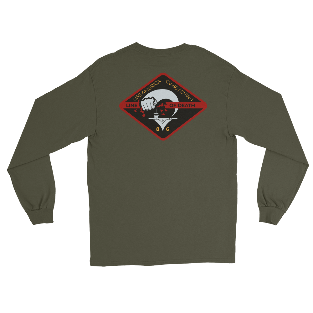 USS America (CV-66) '86 Line of Death - Special Edition Long Sleeve Shirt