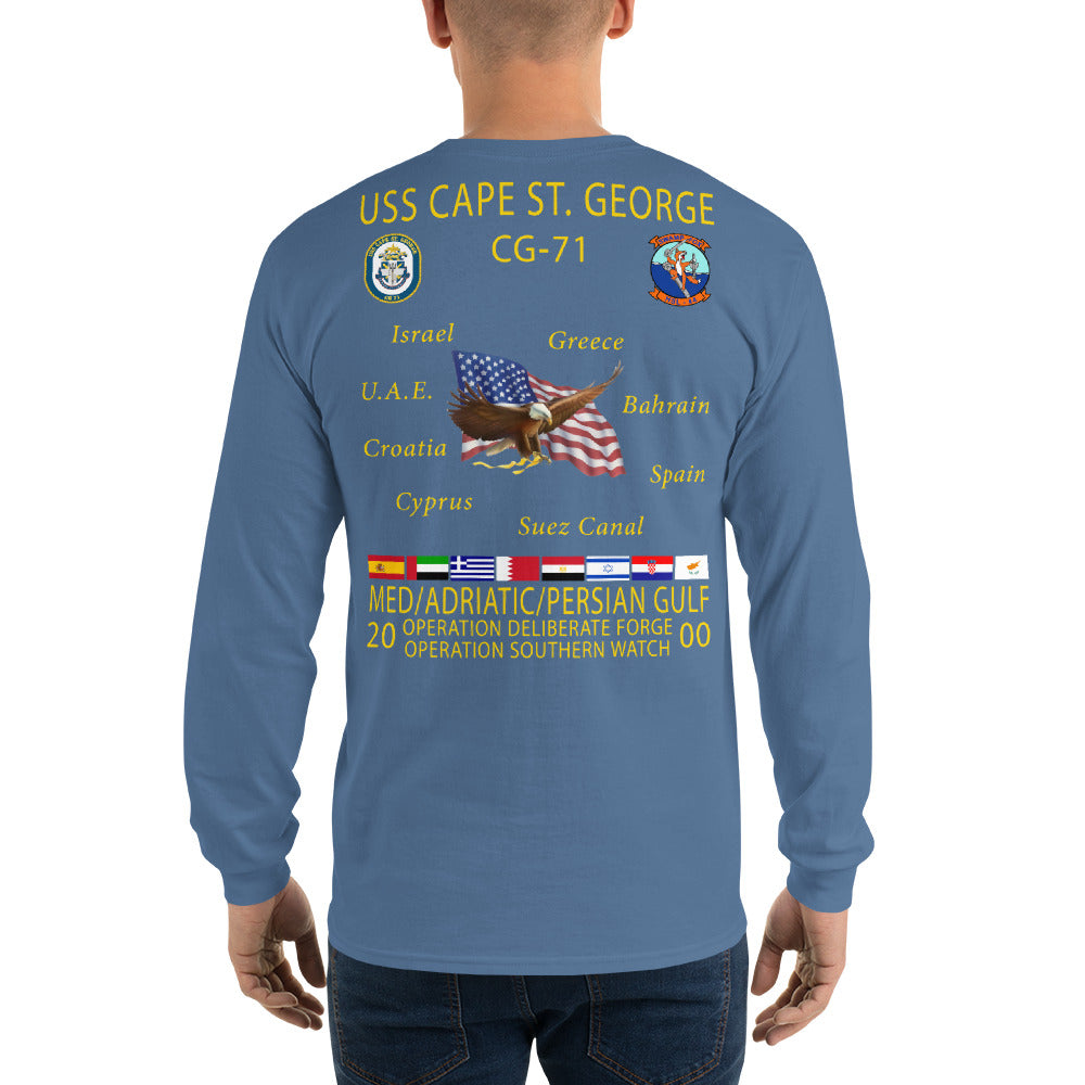 USS Cape St George (CG-71) 2000 Long Sleeve Cruise Shirt