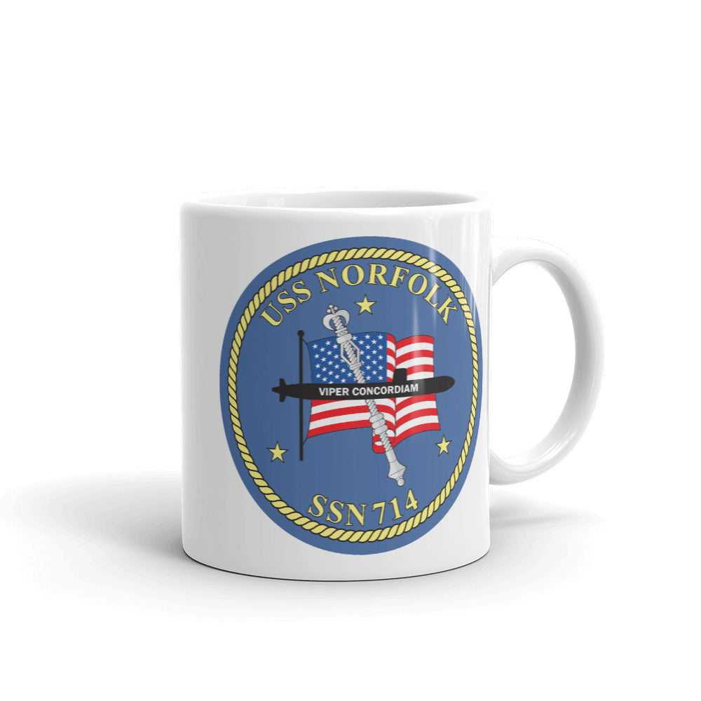 USS Norfolk (SSN-714) Ship's Crest Mug