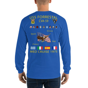 USS Forrestal (CVA-59) 1975 Long Sleeve Cruise Shirt