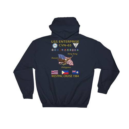 USS Enterprise (CVN-65) 1984 Cruise Hoodie