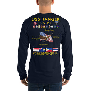 USS Ranger (CV-61) 1987 Long Sleeve Cruise Shirt