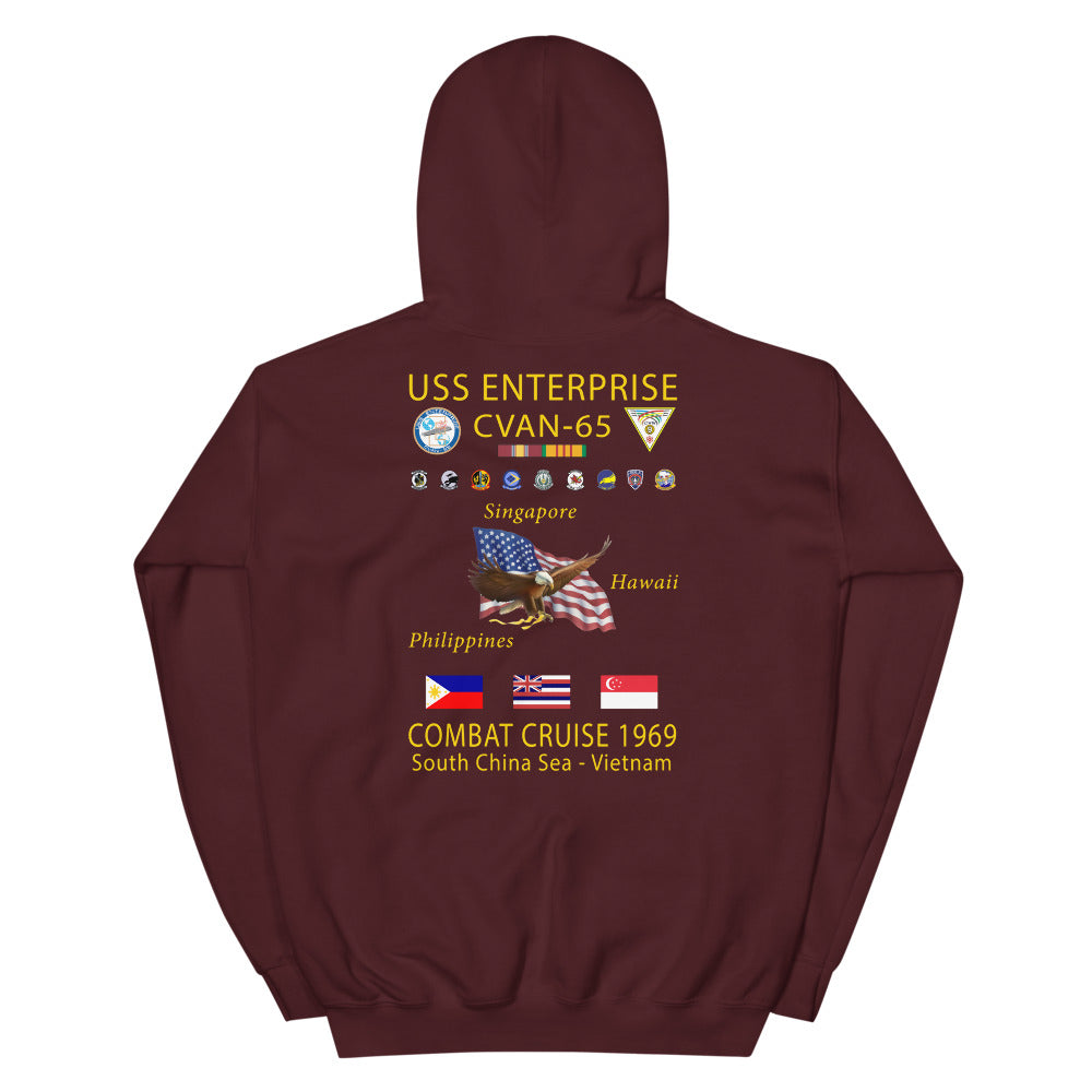 USS Enterprise (CVAN-65) 1969 Cruise Hoodie