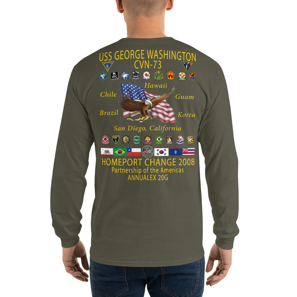 USS George Washington (CVN-73) 2008 Long Sleeve Cruise Shirt