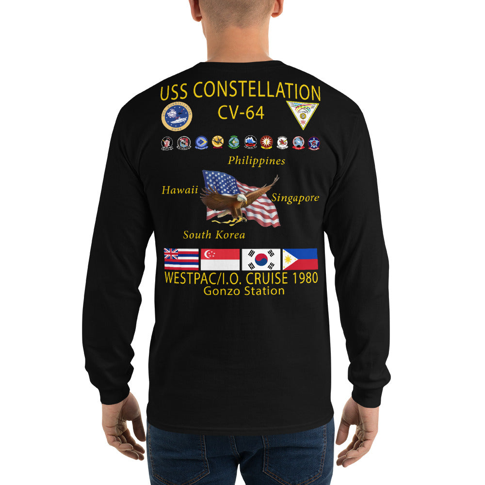 USS Constellation (CV-64) 1980 Long Sleeve Cruise Shirt